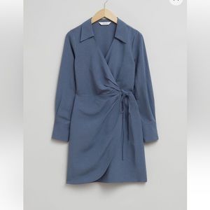 & Other Stories Blue Long Sleeve Dress